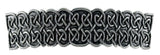 Pewter hairclip with repeating Picktish knot design