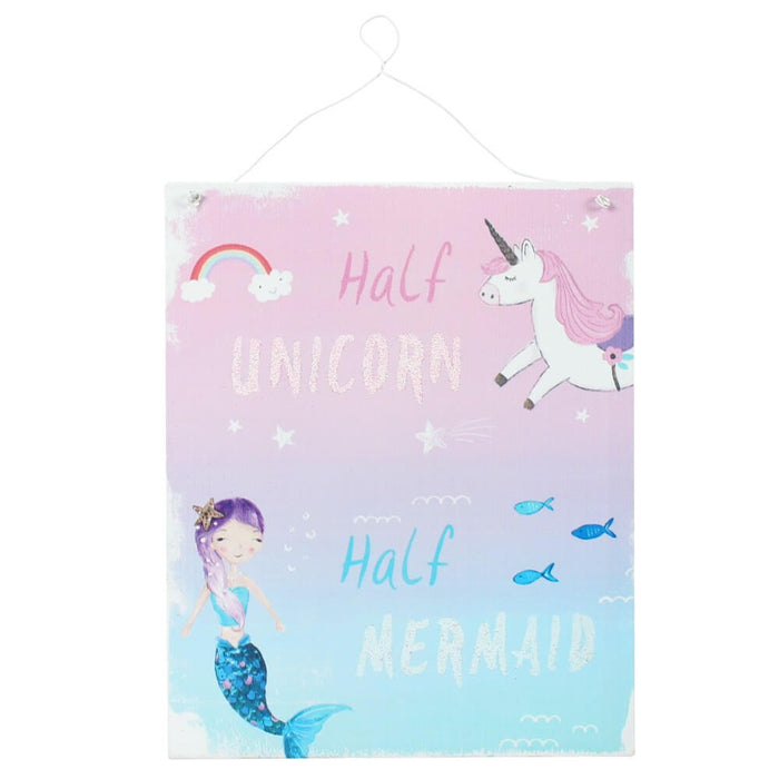 Half Unicorn Half Mermaid Sign