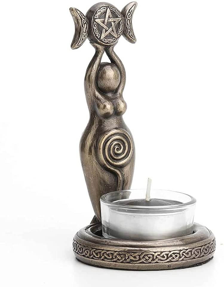 Spiral Goddess Tealight Candle Holder