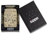 Alchemy Zippo lighter shown in black packaging