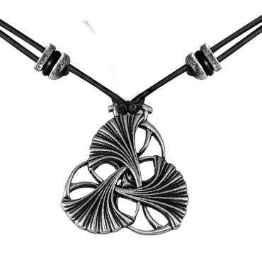Real Ginkgo Leaf Necklace in Sterling Silver