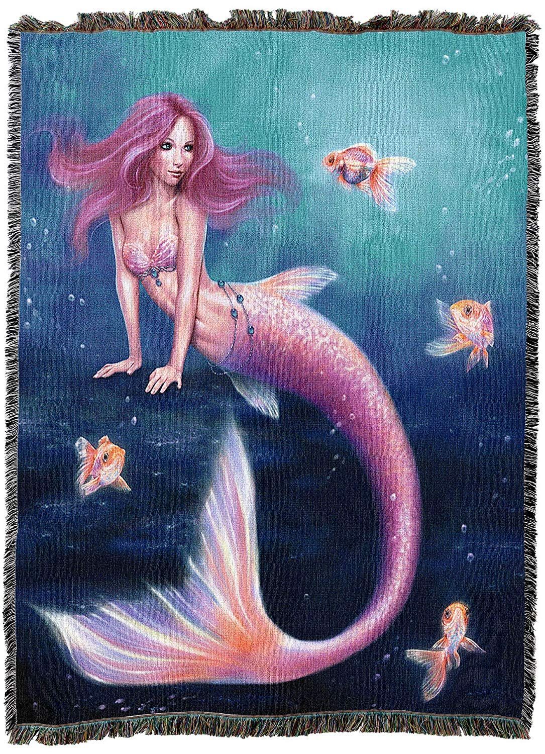 Litjoy Mermaid shops Tapastry Blanket