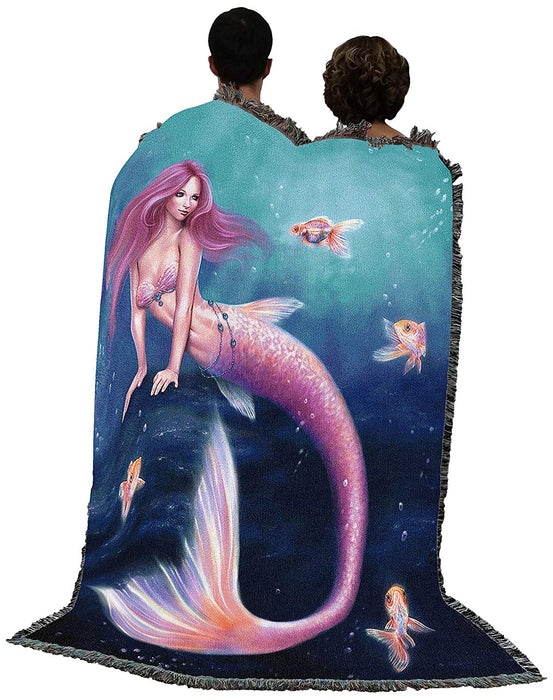 Aurelia Mermaid Tapestry Blanket