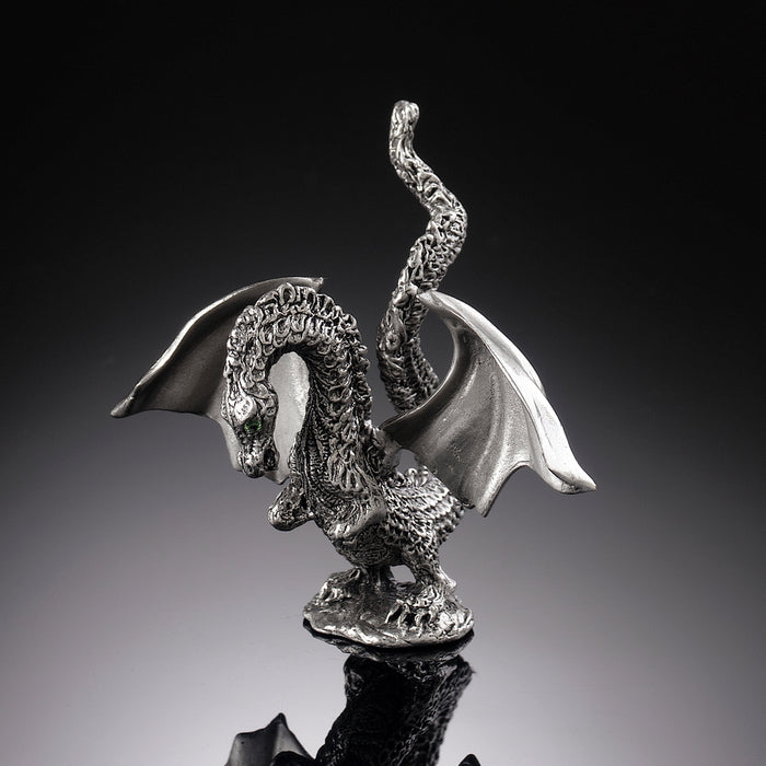 Baby Winged Dragon Pewter Figurine
