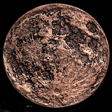 Copper blood moon coin, one side