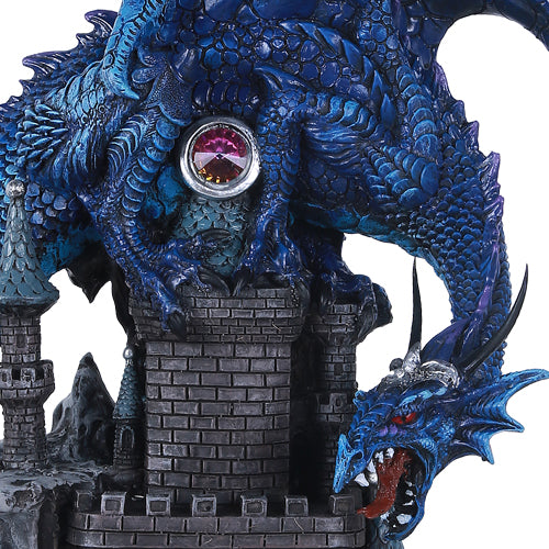 Blue Castle Guardian Dragon Figurine