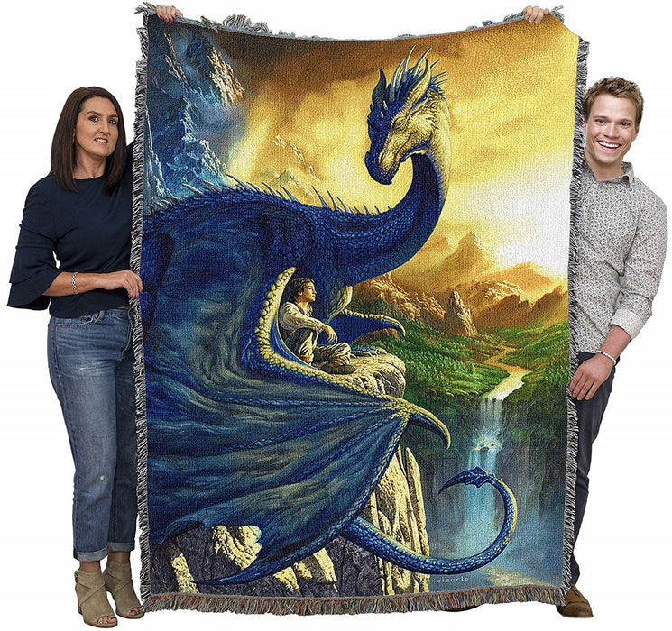 Blue Dragon Tapestry Blanket