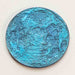 Full moon coin in blue anodized niobium