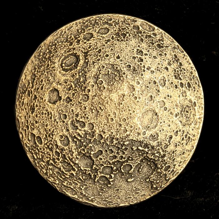 Brass harvest moon coin, the other side