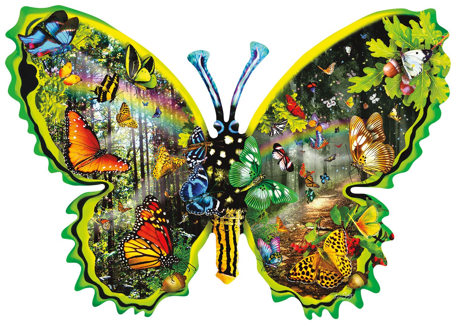Butterfly Migration Shaped Jigsaw Puzzle: Butterfly Gifts