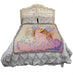 Butterfly Fairy tapestry blanket shown displayed on a bed