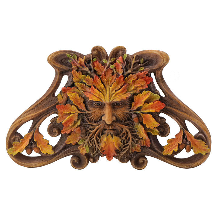 Green Spirit Placca Murale Decorativa Greenman Garden - 13 Cm - David Lawrence