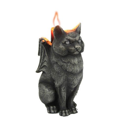 Cat Gargoyle Candle Holder