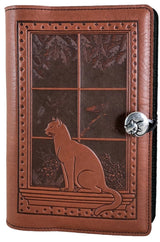 Cat in Window Leather Journal