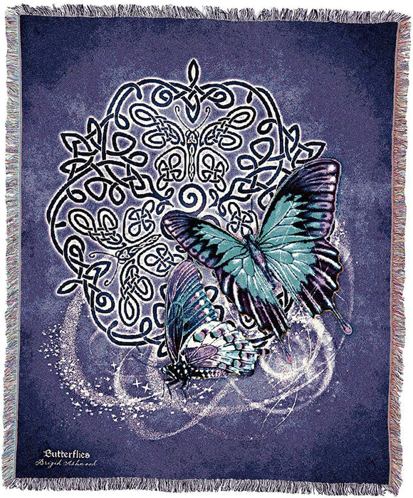 Celtic Butterflies Tapestry Blanket