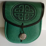 Celtic Circle Leather Belt Pouch (Medium)