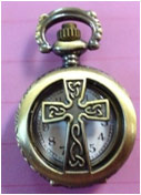 Celtic Cross Pocket Watch Necklace