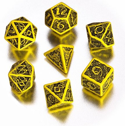 Celtic 3D Gaming Dice Set by Q-Workshop | FairyGlen