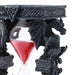Celtic dragon sandtimer in faux stone black with red sand