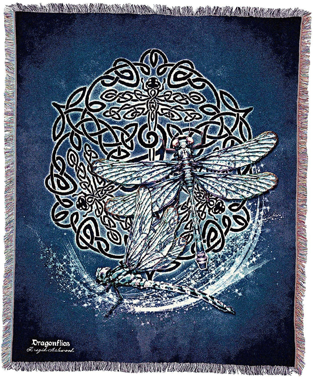 Celtic Dragonflies Tapestry Blanket