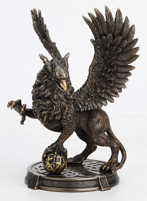 Celtic Griffin with Sphere Figurine