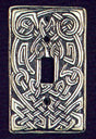 celitic single switch plate made from pewter with celtic heart patern