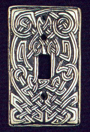 celitic single switch plate made from pewter with celtic heart patern