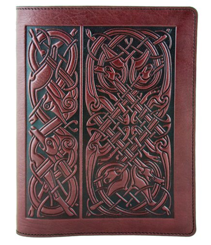 Celtic Hounds Leather Composition Notebook