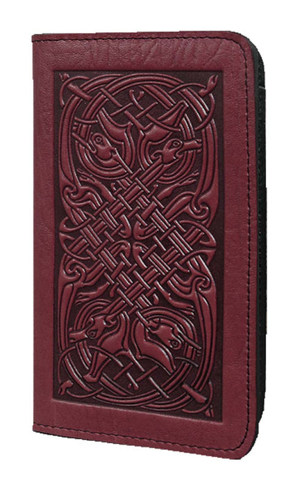 Celtic Hounds Leather Check Book Cover