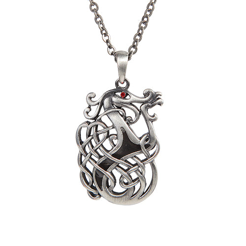 Celtic Knotwork Dragon Necklace