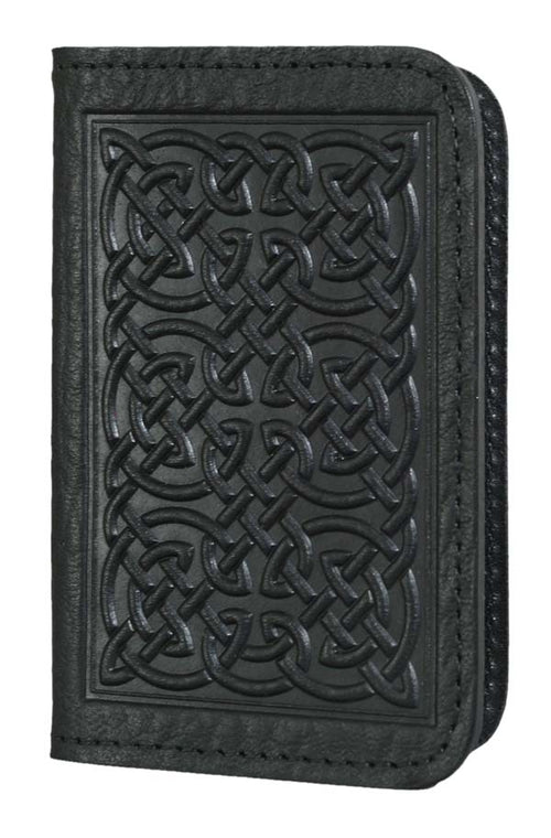 Bold Celtic Leather Card Holder
