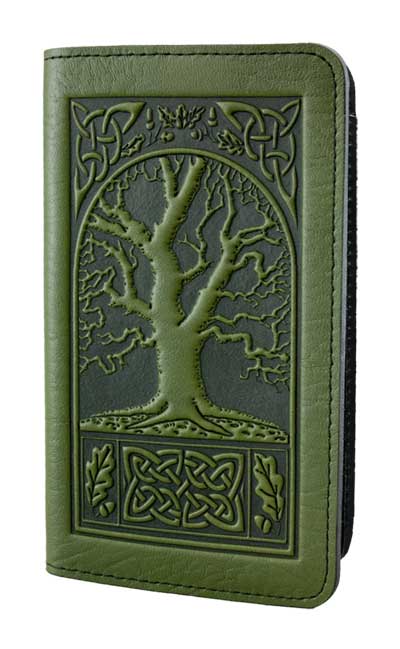 Celtic Oak Leather Checkbook Cover