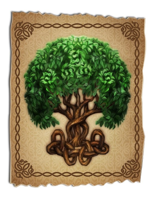 Celtic Tree Tattered Wood Print
