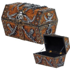 Chained Pirate's Chest Trinket Box