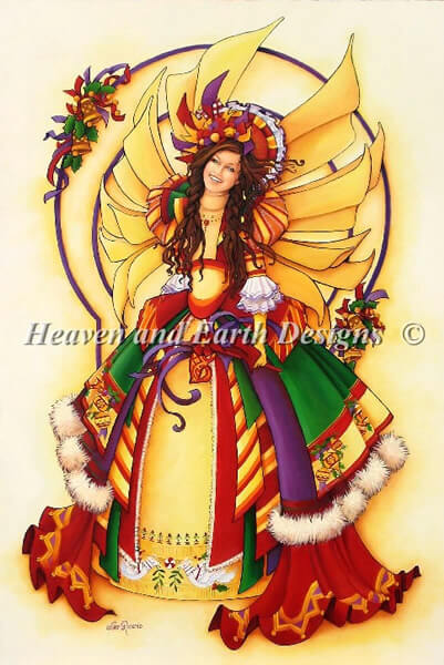 Christmas Faery artwork by Teri Rosario with a festive fairy