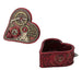 Open trinket box shaped like a heart with steampunk accents. Red and gold-bronze