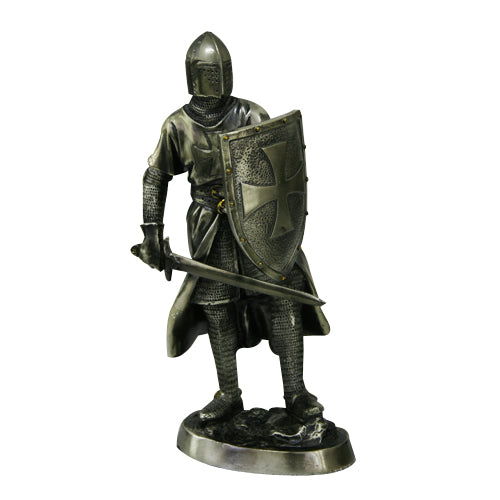 Crusader Knight with Sword & Shield Figurine
