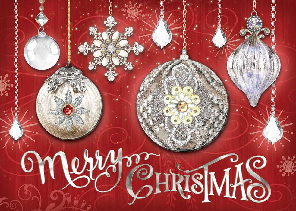 Crystal Ornaments Christmas Cards