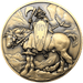 Frank Frazetta's Death Dealer collectible coin showing warrior on horse with axe and shield