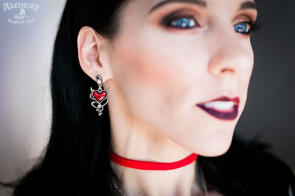 Devil Heart Earrings