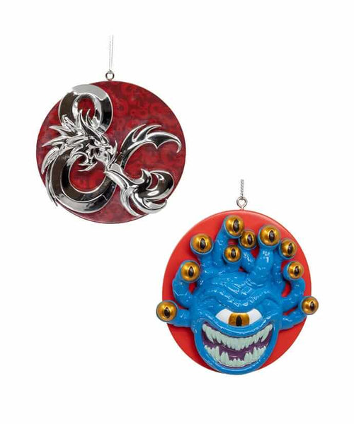 Dungeons & Dragons Logo & Beholder Ornament Pair