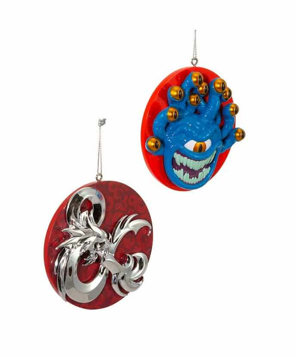 Dungeons & Dragons Logo & Beholder Ornament Pair
