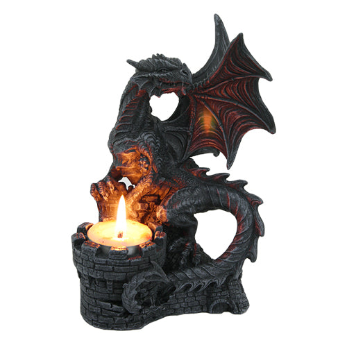 Dragon & Castle Candle Holder
