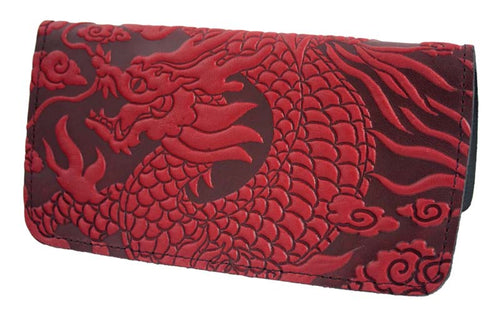 Dragon Leather Check Book Cover