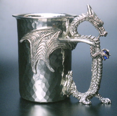 Pewter Dragon Head crystal beer outlets glass