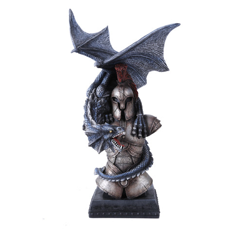 Dragon with Warrior Armor Figurine