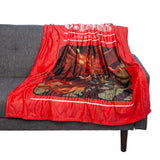 D&D throw blanket draped over a couch