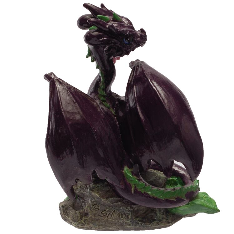 Eggplant Dragon Figurine