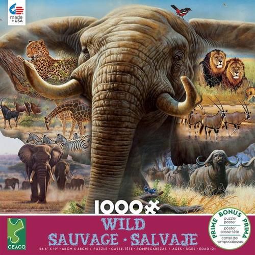 Elephant Collage Jigsaw Puzzle (1000 Pieces)