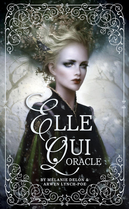 Elle Qui Oracle by Melanie Delon & Arwen Lynch-Poe, featuring a pale woman with flowers and butterfly in her hair